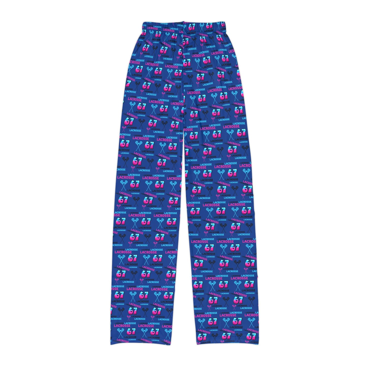 Youth Lacrosse "67" Lounge Pants/ Pajama Bottoms (Blue)
