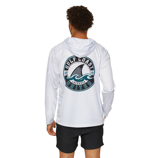Gulf Coast United White UPF Long Sleeved Hoodie
