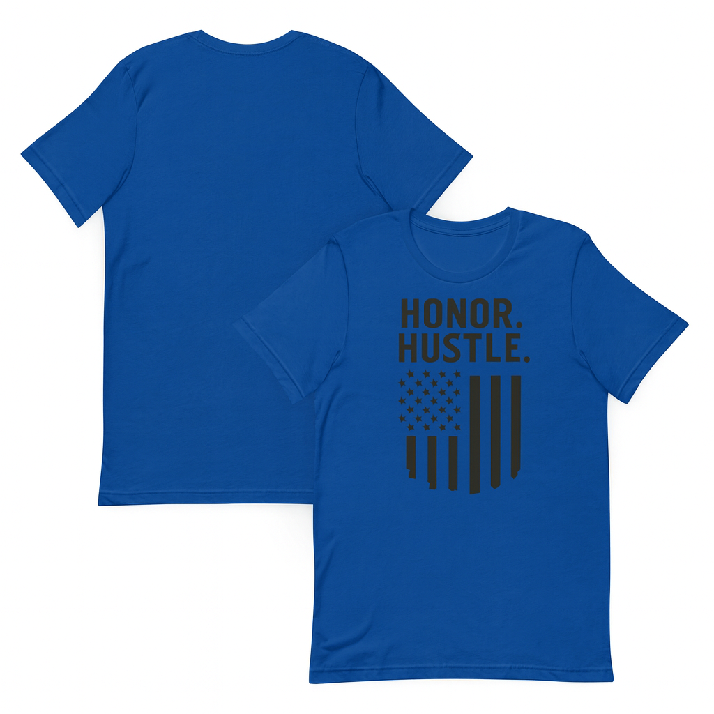 Boys Honor Hustle Shirt – American Flag Athletic Tee by Alpha Nova Threads