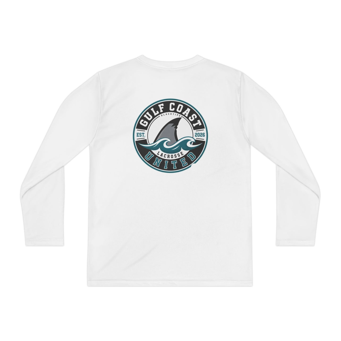 Gulf Coast United Logo- Youth Performance Long Sleeve