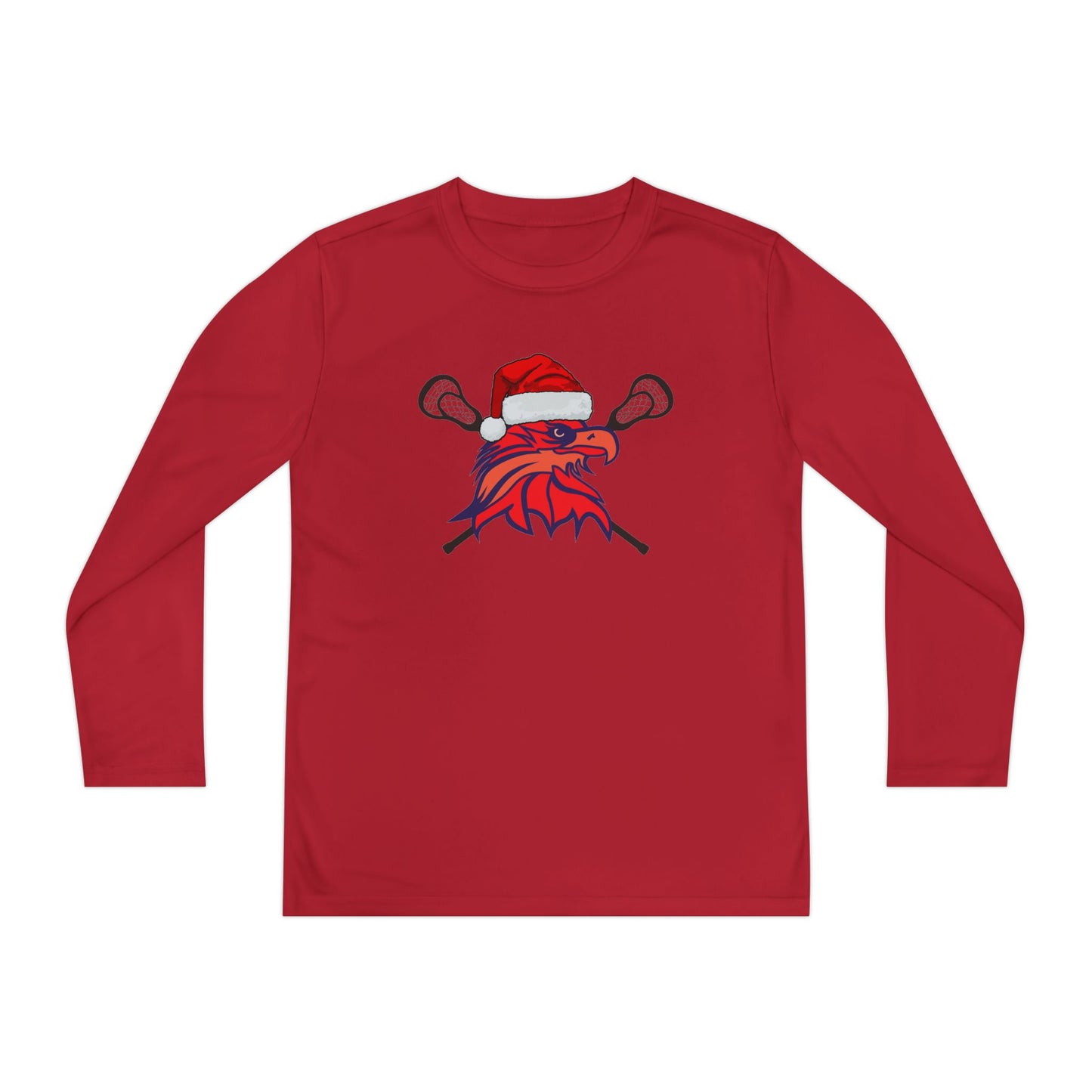 Youth Bayhawks Santa Lounge Shirt (Black Lax Sticks)