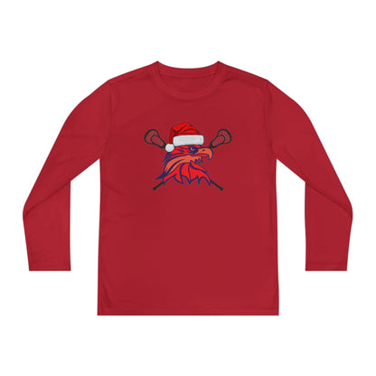 Youth Bayhawks Santa Lounge Shirt (Black Lax Sticks)