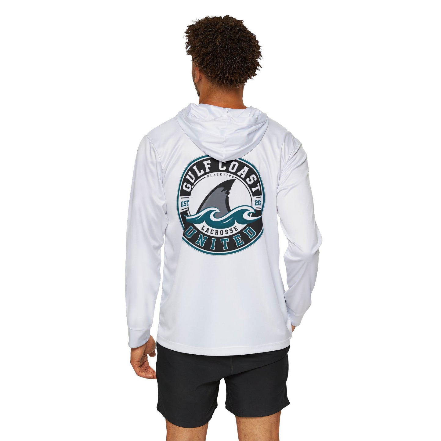 Gulf Coast United White UPF Long Sleeved Hoodie
