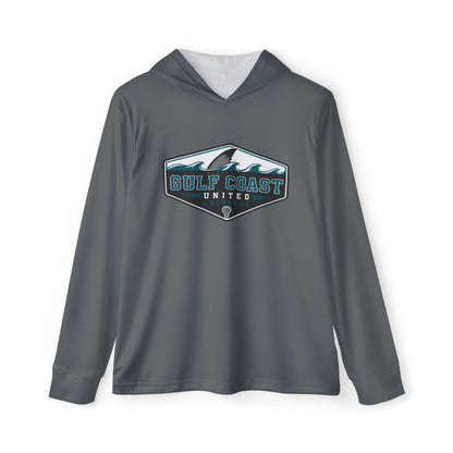 Gulf Coast United Emblem Dark Gray UPF Long Sleeved Hoodie