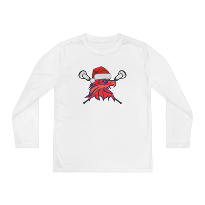 Youth Bayhawks Santa Lounge Shirt (Black Lax Sticks)