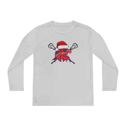 Youth Bayhawks Santa Lounge Shirt (Black Lax Sticks)