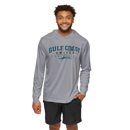Gulf Coast United Blacktips Light Gray UPF Long Sleeved Hoodie
