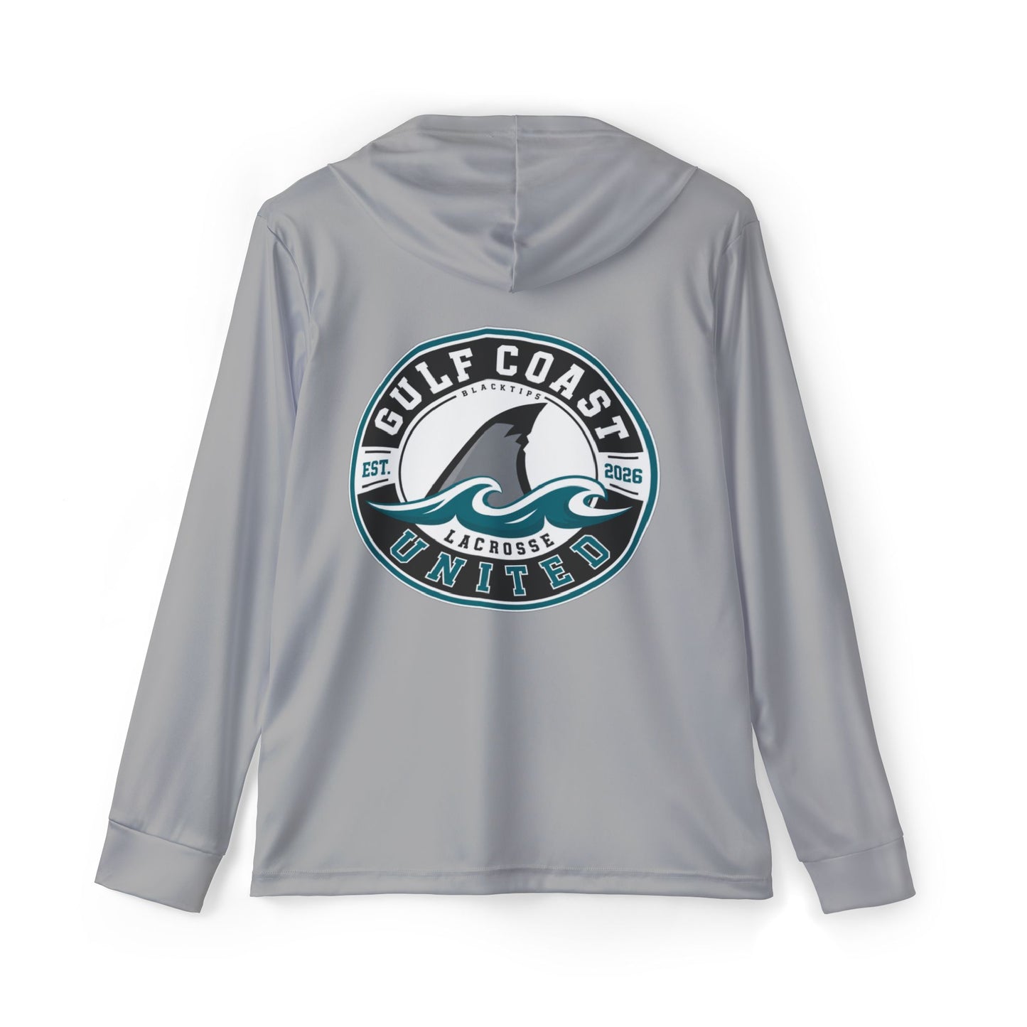 Gulf Coast United Light Gray UPF Long Sleeved Hoodie
