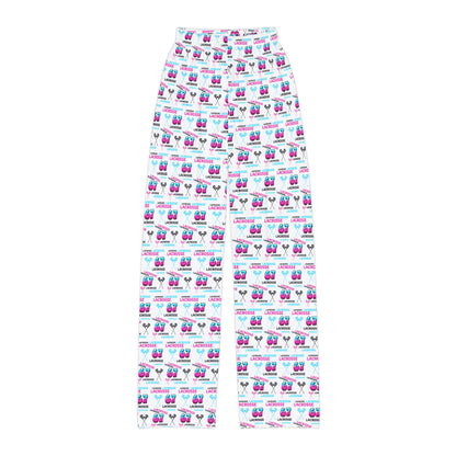 Youth Lacrosse "67" Lounge Pants/ Pajama Bottoms (White)