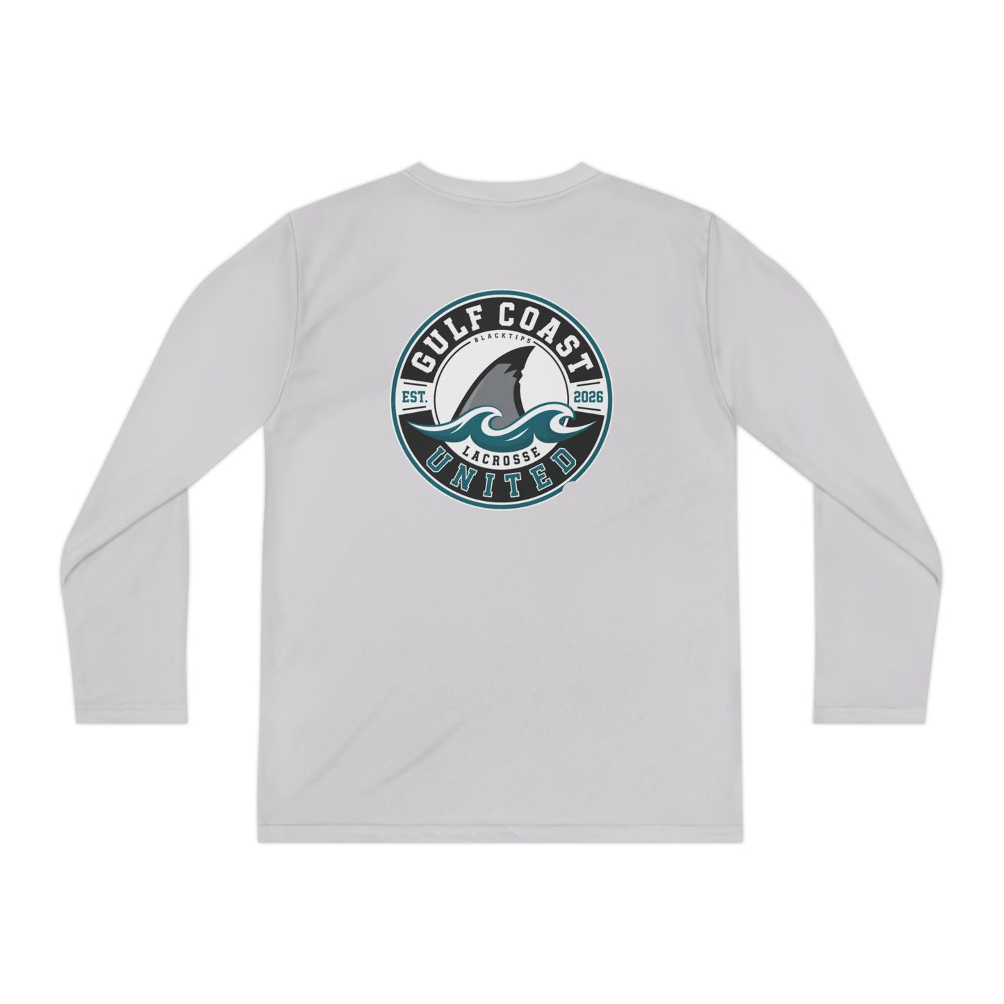 Gulf Coast United Logo- Youth Performance Long Sleeve