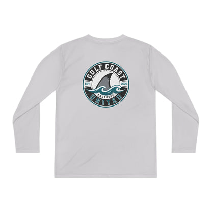 Gulf Coast United Logo- Youth Performance Long Sleeve