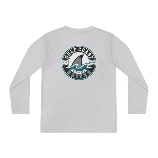 Gulf Coast United Logo- Youth Performance Long Sleeve