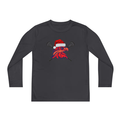 Youth Bayhawks Santa Lounge Shirt (Black Lax Sticks)