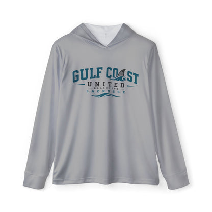 Gulf Coast United Blacktips Light Gray UPF Long Sleeved Hoodie