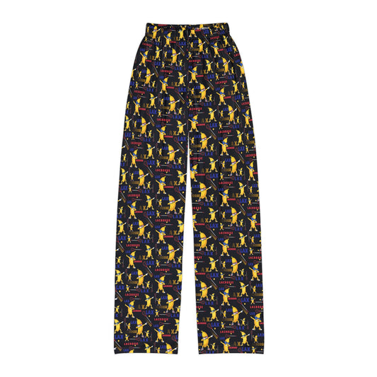 Youth Lacrosse "Go Bananas" Lounge Pants/ Pajama Bottoms (Black)