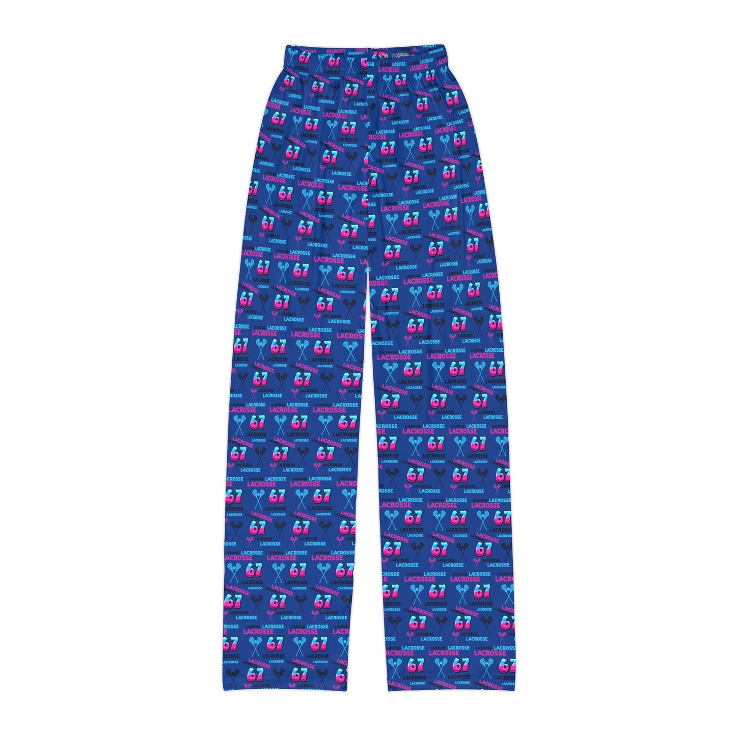 Youth Lacrosse "67" Lounge Pants/ Pajama Bottoms (Blue)